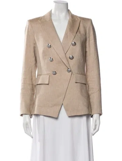 Pre-owned Veronica Beard Linen Blazer In Neutral