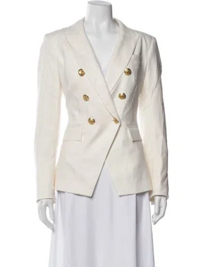 Pre-owned Veronica Beard Linen Blazer In Neutral