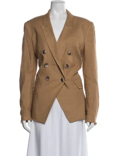 Pre-owned Veronica Beard Linen Blazer In Neutral