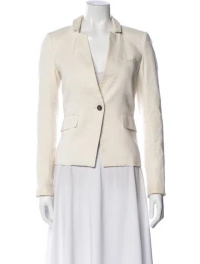 Pre-owned Veronica Beard Linen Blazer In Neutral