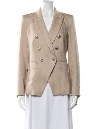 Pre-owned Veronica Beard Linen Blazer In Neutral
