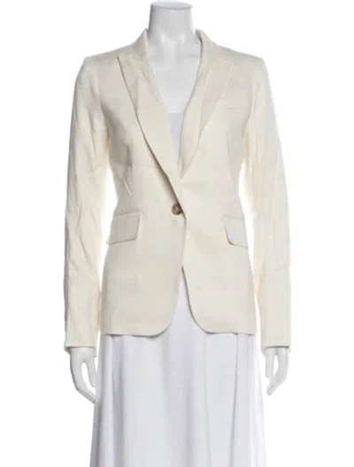 Pre-owned Veronica Beard Linen Blazer In Neutral