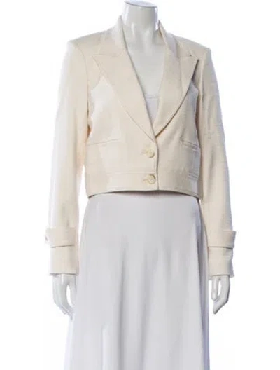 Pre-owned Veronica Beard Linen Blazer In Neutral