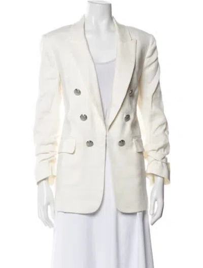 Pre-owned Veronica Beard Linen Blazer In Neutral