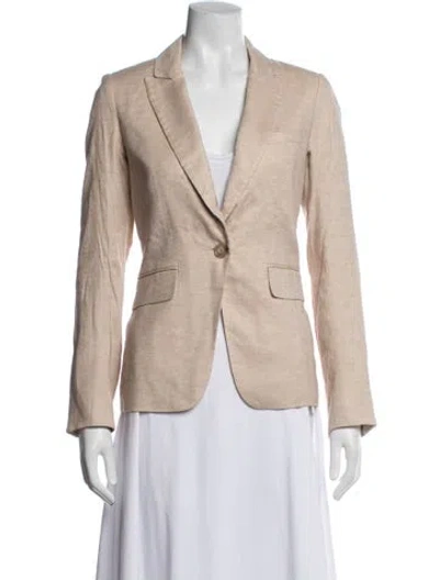 Pre-owned Veronica Beard Linen Blazer In Neutral