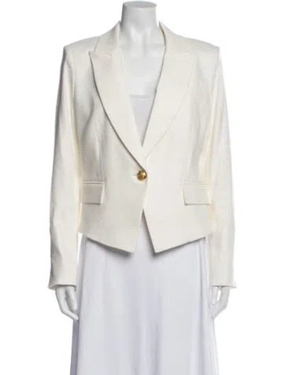 Pre-owned Veronica Beard Linen Blazer In Neutral