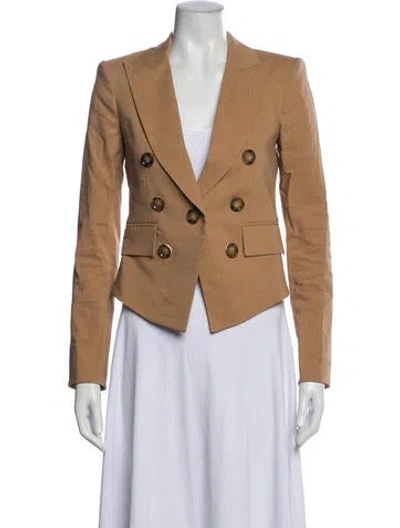 Pre-owned Veronica Beard Linen Blazer In Neutral