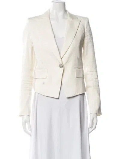Pre-owned Veronica Beard Linen Blazer In Neutral