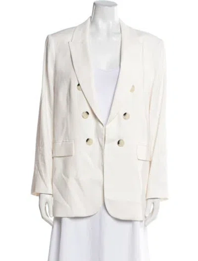 Pre-owned Veronica Beard Linen Blazer In Neutral