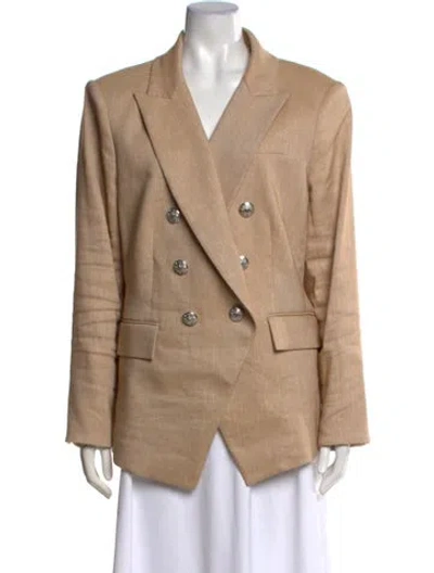 Pre-owned Veronica Beard Linen Blazer In Neutral
