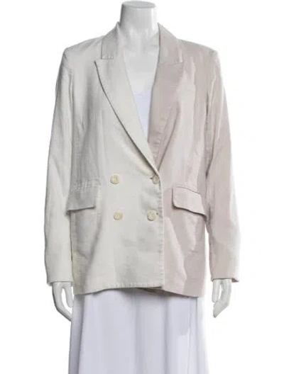 Pre-owned Veronica Beard Linen Blazer In Neutral