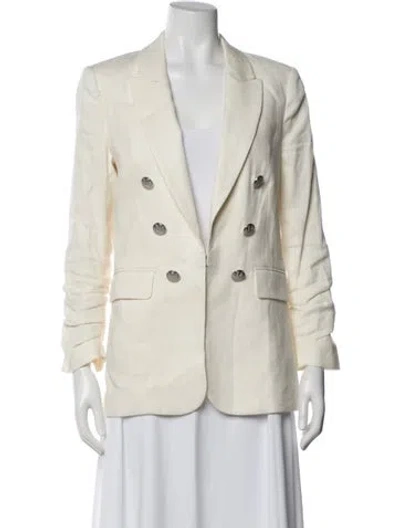 Pre-owned Veronica Beard Linen Blazer In Neutral