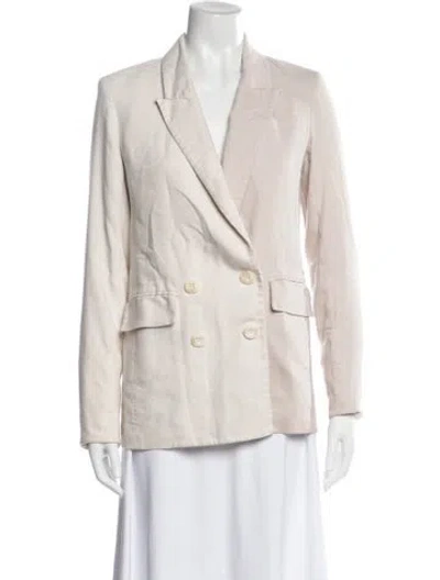 Pre-owned Veronica Beard Linen Blazer In Neutral