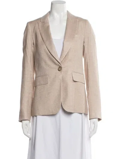 Pre-owned Veronica Beard Linen Blazer In Neutrals