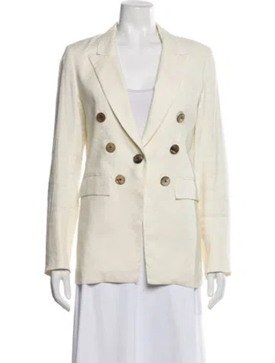 Pre-owned Veronica Beard Linen Blazer In Neutrals