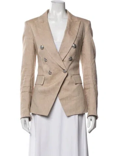 Pre-owned Veronica Beard Linen Blazer In Neutrals