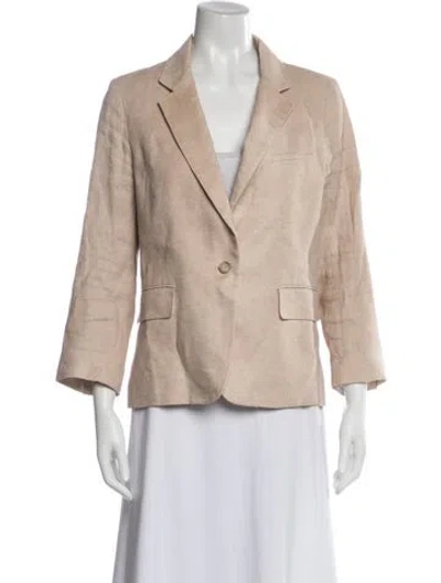Pre-owned Veronica Beard Linen Blazer In Neutrals