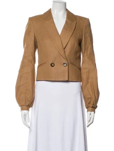 Pre-owned Veronica Beard Linen Blazer In Neutrals