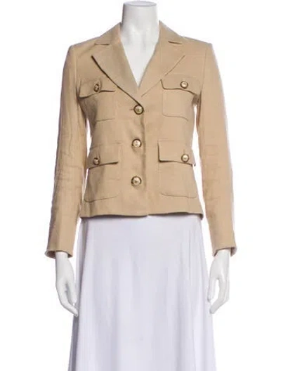 Pre-owned Veronica Beard Linen Blazer In Neutrals