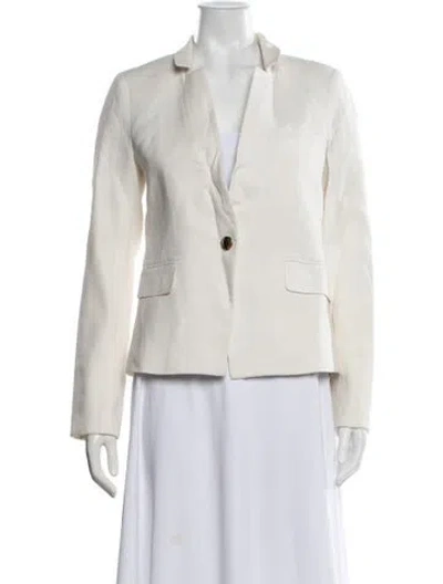 Pre-owned Veronica Beard Linen Blazer In Neutrals