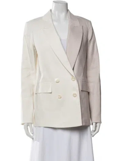 Pre-owned Veronica Beard Linen Blazer In Neutrals