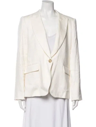 Pre-owned Veronica Beard Linen Blazer In Neutrals
