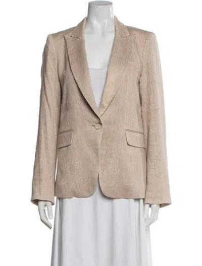 Pre-owned Veronica Beard Linen Blazer In Neutrals
