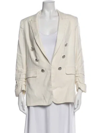 Pre-owned Veronica Beard Linen Blazer In Neutrals