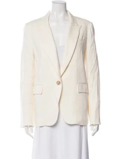 Pre-owned Veronica Beard Linen Blazer In Neutrals