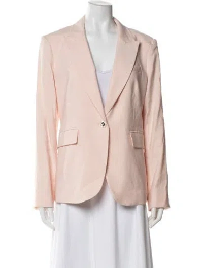 Pre-owned Veronica Beard Linen Blazer In Orange