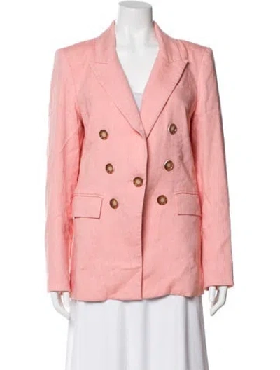 Pre-owned Veronica Beard Linen Blazer In Pink