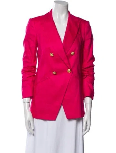 Pre-owned Veronica Beard Linen Blazer In Pink