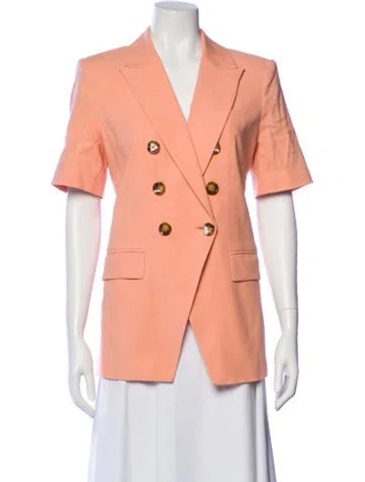 Pre-owned Veronica Beard Linen Blazer In Pink