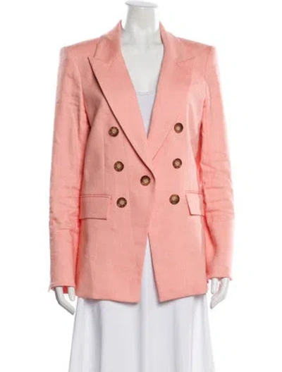 Pre-owned Veronica Beard Linen Blazer In Pink