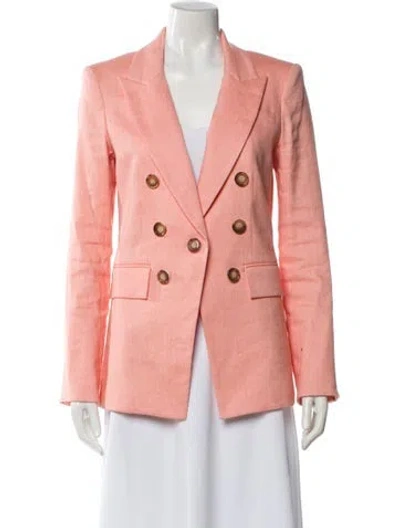 Pre-owned Veronica Beard Linen Blazer In Pink