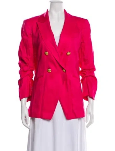 Pre-owned Veronica Beard Linen Blazer In Pink