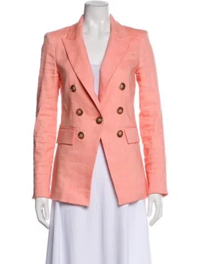 Pre-owned Veronica Beard Linen Blazer In Pink