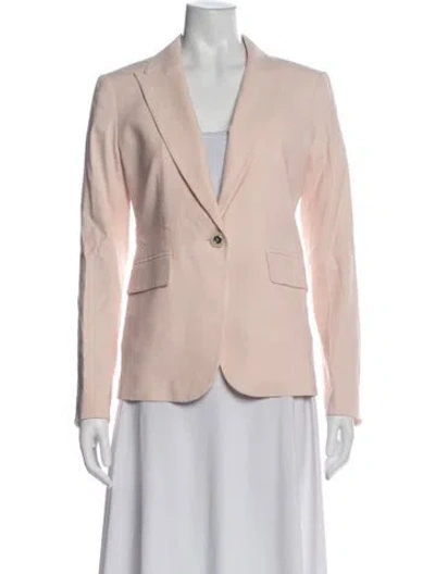 Pre-owned Veronica Beard Linen Blazer In Pink