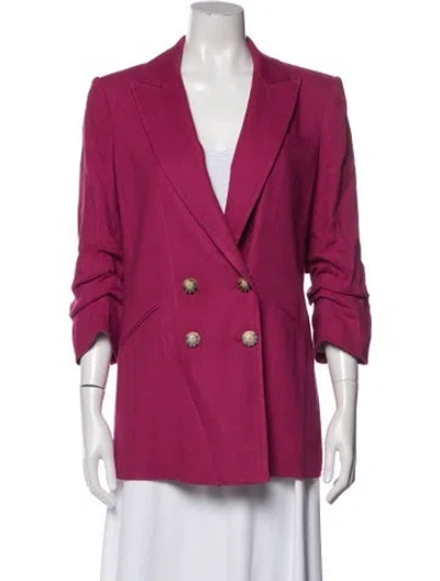 Pre-owned Veronica Beard Linen Blazer In Pink