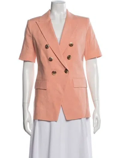 Pre-owned Veronica Beard Linen Blazer In Pink