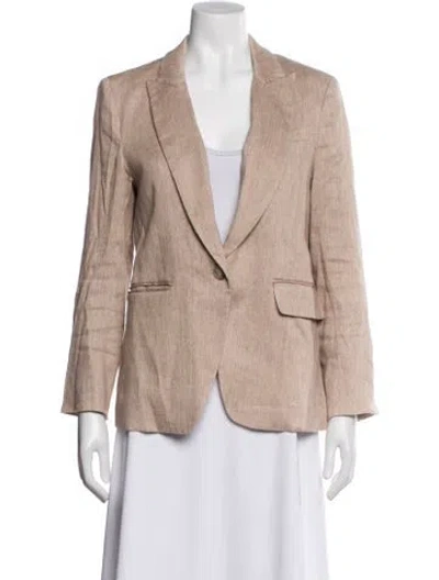 Pre-owned Veronica Beard Linen Blazer In Pink