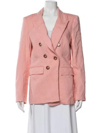 Pre-owned Veronica Beard Linen Blazer In Pink