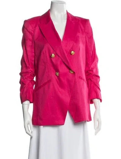 Pre-owned Veronica Beard Linen Blazer In Pink