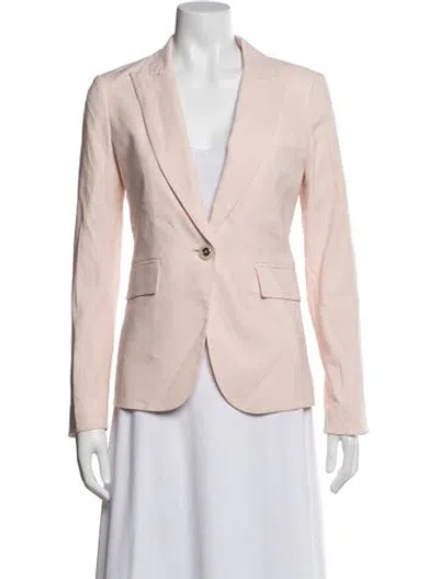 Pre-owned Veronica Beard Linen Blazer In Pink