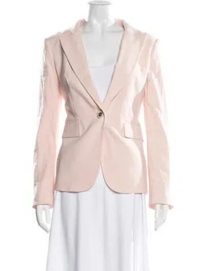 Pre-owned Veronica Beard Linen Blazer In Pink