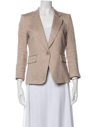 Pre-owned Veronica Beard Linen Blazer In Pink