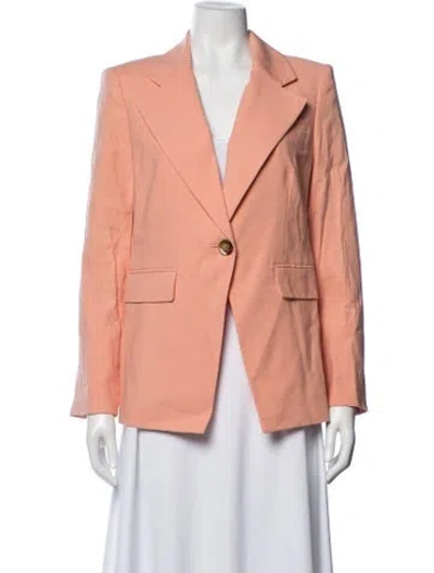 Pre-owned Veronica Beard Linen Blazer In Pink