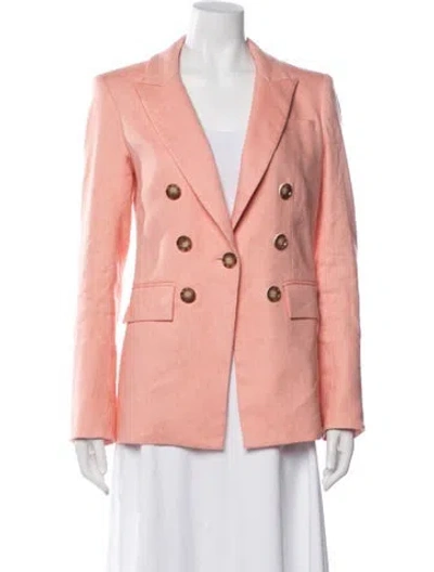 Pre-owned Veronica Beard Linen Blazer In Pink