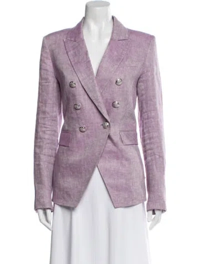 Pre-owned Veronica Beard Linen Blazer In Purple