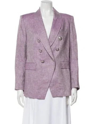Pre-owned Veronica Beard Linen Blazer In Purple